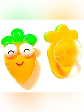 2 Carrot Glossy Resin Croc Charms Shoe Charm Jibbit Disney Croc